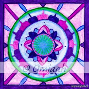 A020 - Mandala Violette Flamme Standard XS (5 x 5 cm) | Matt