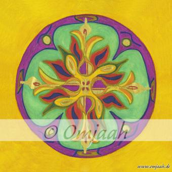 A023 - Mandala Geldfluss Standard XS (5 x 5 cm) | Matt