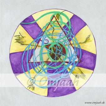 C019 - Mandala Chemtrails und Morgellons Standard S (10 x 10 cm) | Matt