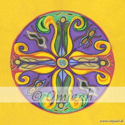 C006 - Mandala Erdheilung auf und durch alle Ebenen Standard S (10 x 10 cm) | Matt