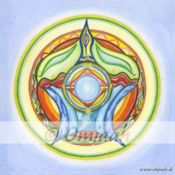 C032 - Mandala Herz von Atlantis Standard XS (5 x 5 cm) | Matt