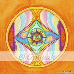 C038 - Mandala Aufhebung des Kontrollcods in der Welt Standard XS (5 x 5 cm) | Matt