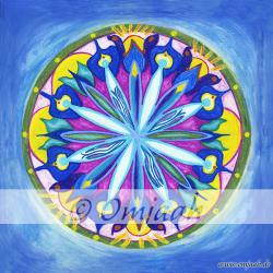 E002 - Mandala Erzengel Michael Standard XS (5 x 5 cm) | Matt